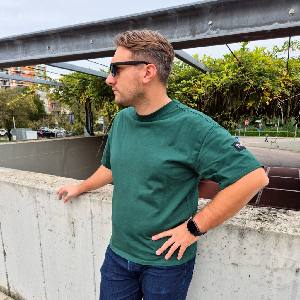 t shirt verde gucci scuro