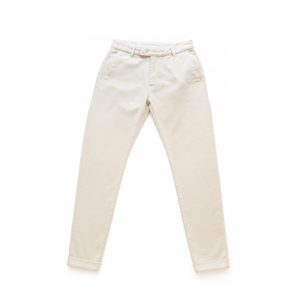 pantalone elegante uomo casual bianco
