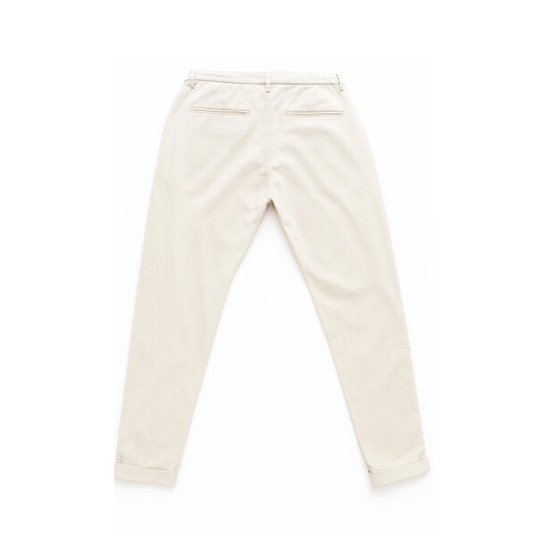 pantalone bianco risvoltino uomo